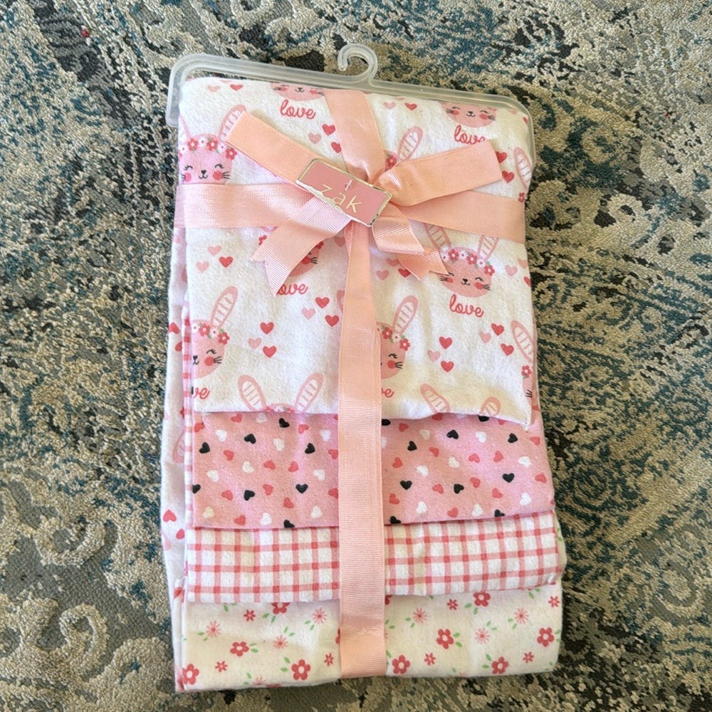 4 piece receiving blanket set